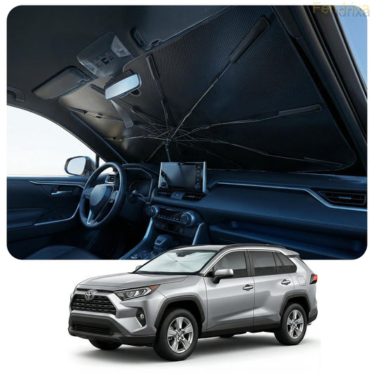 Car Windshield Sun Shade Umbrella, UV Block Heat Shield Foldable Cover