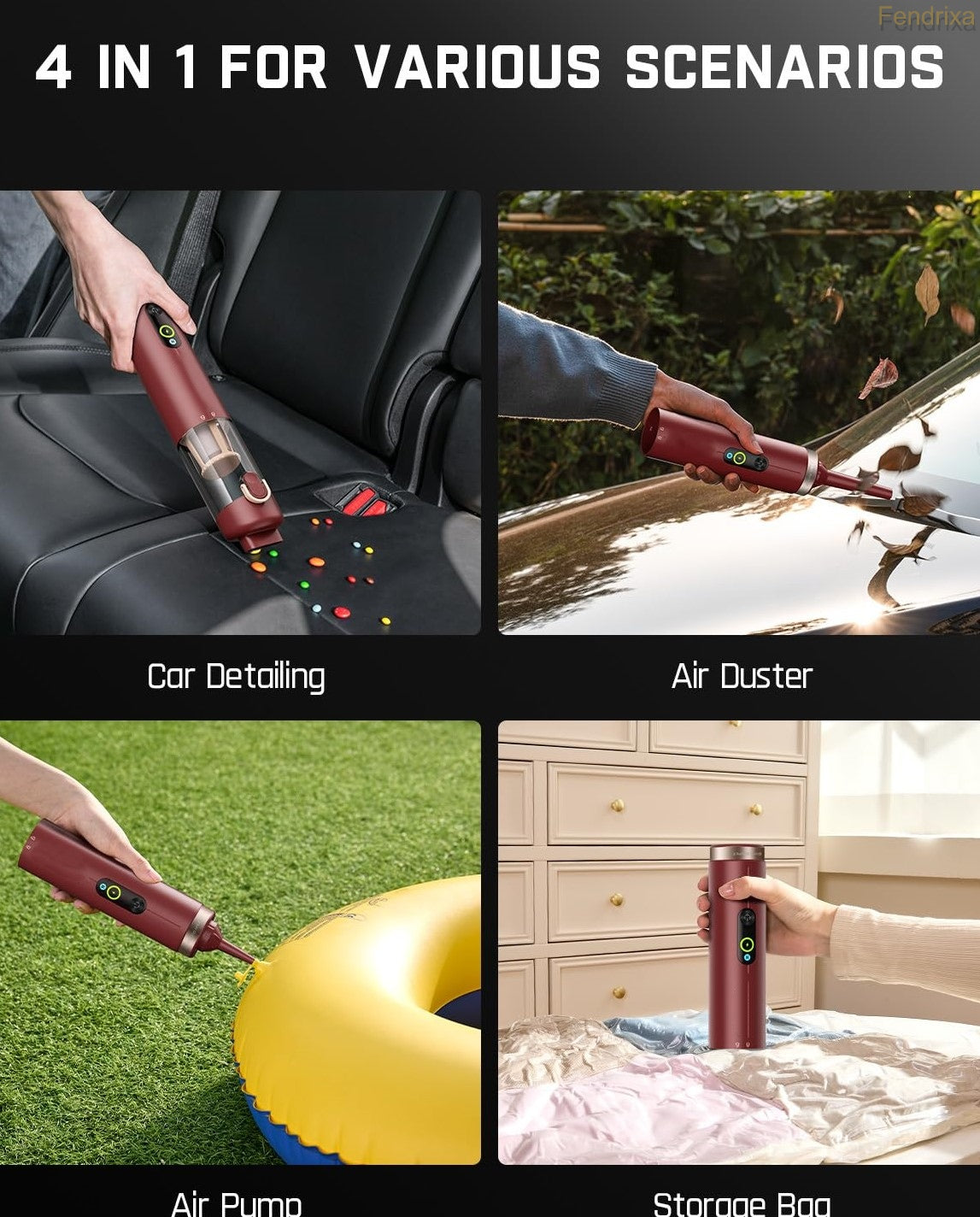 19000Pa 4-in-1  Cordless Car Vacuum